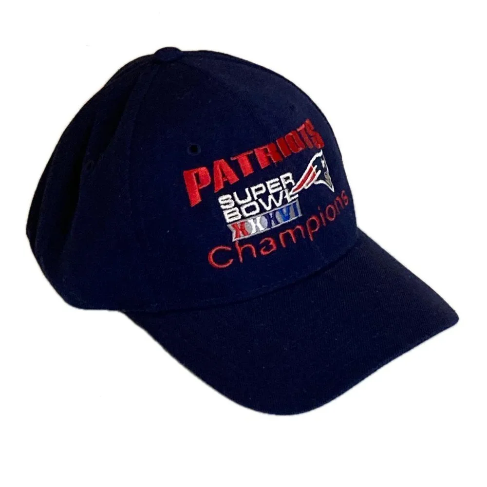 RARE New England Patriots Super Bowl XXXVI Champions Hat Cap Blue OSFA